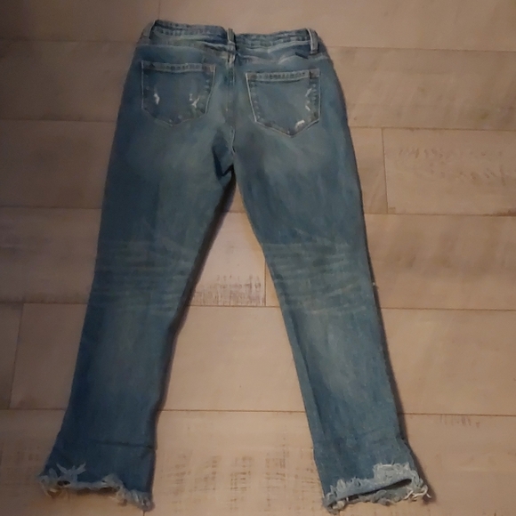 KanCan Light Blue Distressed Straight Leg Jeans Size 26 - Picture 5 of 6